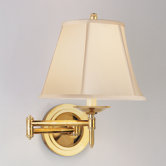 Alvin Swing Arm Wall Lamp in Antique Natural Brass