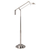 Crane Task  Floor Lamp in Polished Nickel