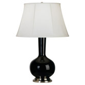 Genie Table Lamps with Antique Silver Base