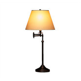 Kinetic Adjustable Swing Arm Table Lamp in Deep Patina Bronze