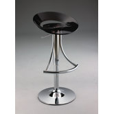 Swivel Barstool with Gas Lift in Black Acrylic