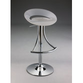 Swivel Barstool with Gas Lift in White Acrylic