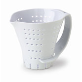 Three Cup Measuring Colander in White