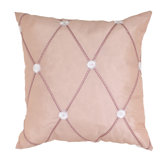 Millau 18" Pillow in White / Pale Pink