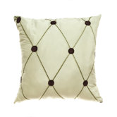Millau 18" Pillow in Chocolate / Pale Green