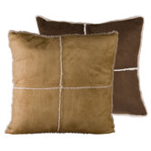 Black Pine Pillow in Tan Reversible