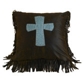 Cheyenne Cross Pillow in Turquoise