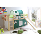 Spielbett "Goal" aus Kiefernholz mit Rutsche