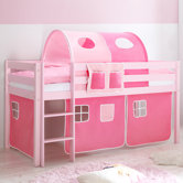Spielbett aus Kiefernholz in Rosa