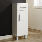 Glacier High Gloss 1 Door / 1 Drawer Floor Cabinet