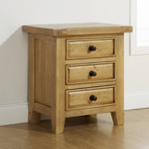 Roma 3 Drawer Bedside Table