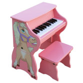 25 Key Horse with Bench in Pink