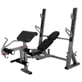 International Olympic Weight Bench with Leg and Preacher Curl Attachment