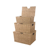 26cm Seagrass Storage Box (Set of 3)