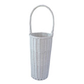 Willow Umbrella Stand in White