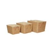 Soft Rush Lined Basket (Set of 3)