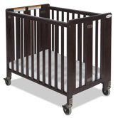 Hideaway Full Sized Folding Crib in Antique Cherry