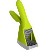 Hand-Held Fruit and Vegetable Slicer in Green / Gray