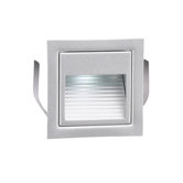 Design White LED Recessed Wall Light in Silver