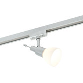 Belle One Light Track and Spot Light in Matt Silver Effect Paint