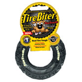 Tire Biter Paw Track Dog Toy in Black