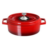 Antihaft-Br&auml;ter oval "Cocotte" aus Aluguss in Rot