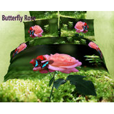 Dolce Mela Butterfly Rose Duvet Cover Set