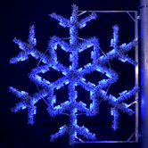 36" Pole Decoration Garland Snowflake in Blue