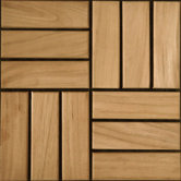 SAMPLE - Teak Interlocking Parquet Deck Tiles in Select