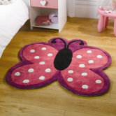 Kiddy Play Polka Butterfly Multi Kids Rug