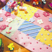 Kiddy Flowers and Dots Multi Kids Rug