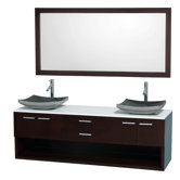 Andrea 72" Wall-Mounted Bathroom Vanity Set