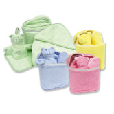 Terry Velour Bath Bag Set in Solid Colors