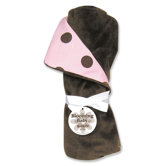 Maya Polka Dot Reversible Velour Baby Blanket