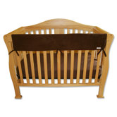 51" Brown Fleece Front Crib Rail Cover