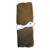 Cotton Percale Chocolate Crib Sheet in Brown