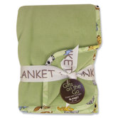 Chibi Zoo Sage Fleece Receiving Blanket