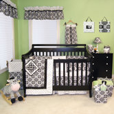 Versailles 4 Piece Crib Set in Black and White