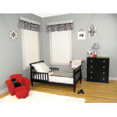 Versailles 4 Piece Toddler Bedding Set in Black and White
