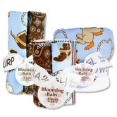 Cowboy Bouquet Bath and Burp Cloth Set