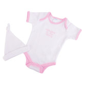 Good Fortune Two Piece "Welcome to the World" Newborn Gift Set in Pink