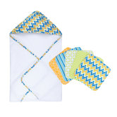 Levi Bouquet Hooded Towel and Wash Cloth Set