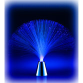 Battery-Operated LED Fiber Lamp in Blue