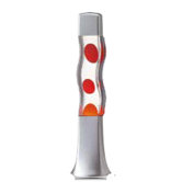 Groovy S-Shape Motion Lamp with Red Wax in Yellow Liquid