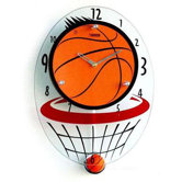 Basketball Hood Wall Clock