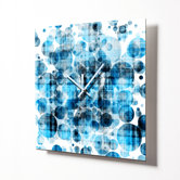 Bubbles Blue Wall Clock