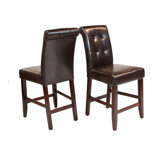 Cosmopolitan Deluxe Tufted Bar Stool (Set of 2)