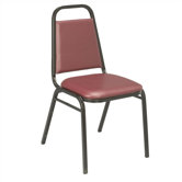 IM Series Vinyl Stacking Chair with Rectangular Back