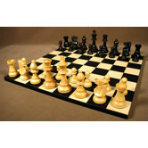 Small Black French Chess Set
