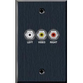 Single Gang Wall Plate with RCA
